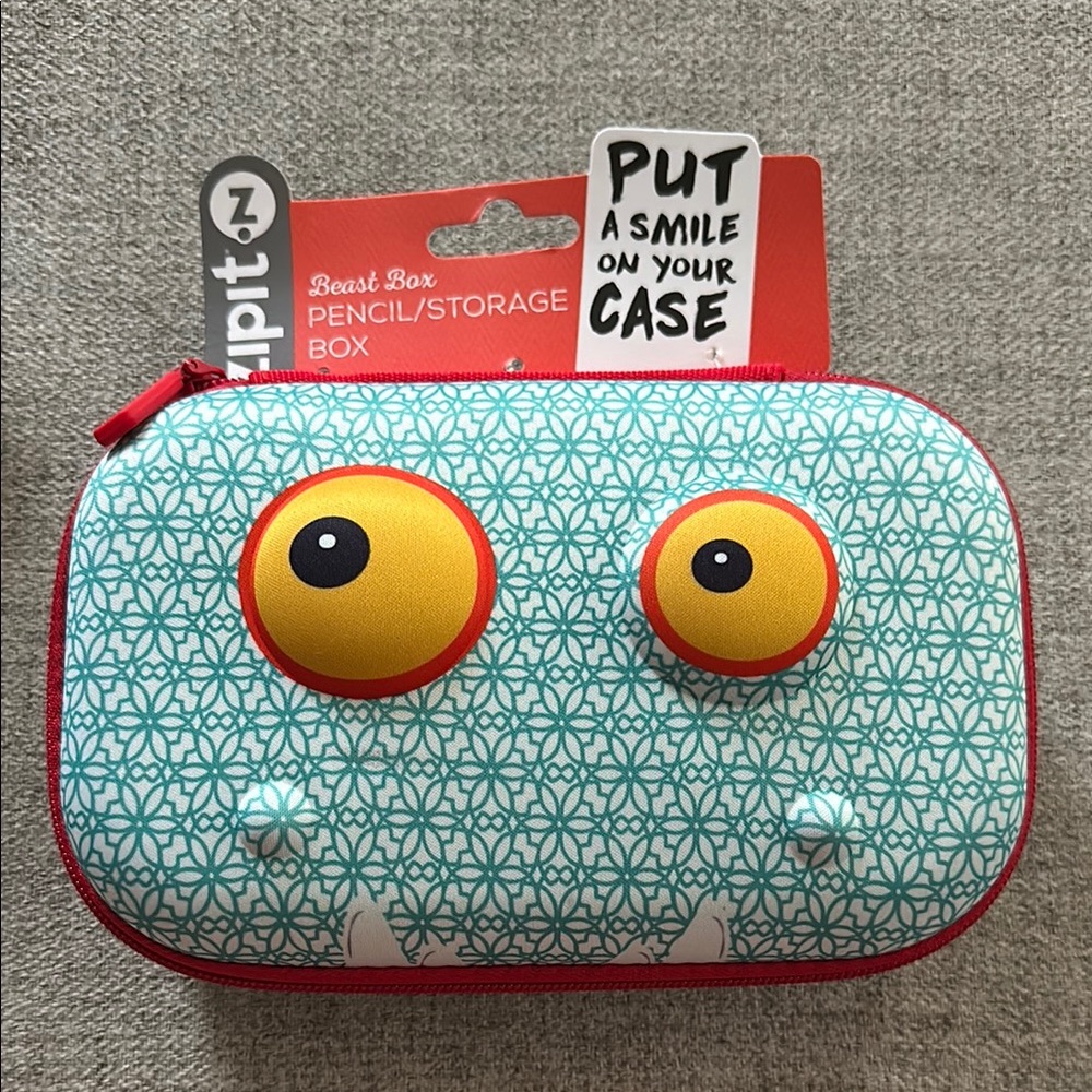 Kids Monster Pencil Case - Blue and Red